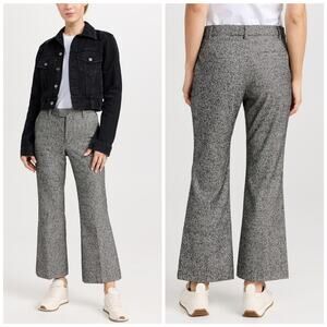 NWOT CLOSED Anthropologie Wharton Houndstooth Tweed Wool Blend Pants $395 Sz 31